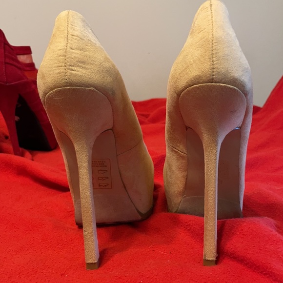 Tan Suede stilettos 5” heel - Picture 2 of 7